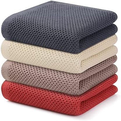 Kitinjoy 100% Cotton Waffle 4-Pack Kitchen Towels by Kitinjoy