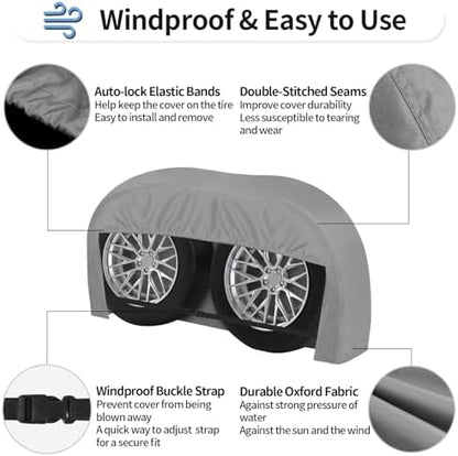 OutdoorLines Waterproof RV Tire Covers Dual Axle Cover - Image 3
