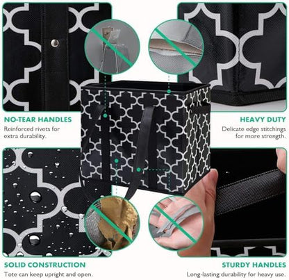 WISELIFE Reusable Grocery Bags 3-Pack Foldable Washable Large Storage Bins - Image 6