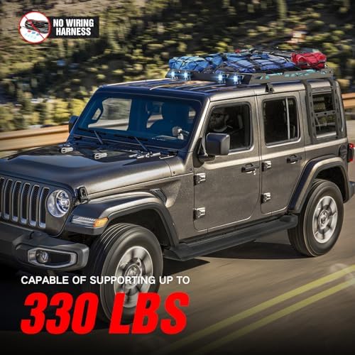 YZONA for JL JLU Roof Rack Hard Top Cargo Basket - Image 6