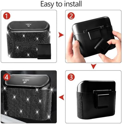 NBTEPEM Bling Car Trash Can - Image 5