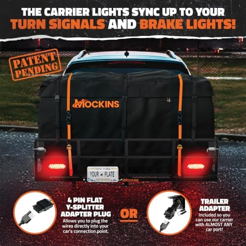 Mockins 66"x30"x14" High Rail Trailer Hitch Cargo Carrier - Image 4