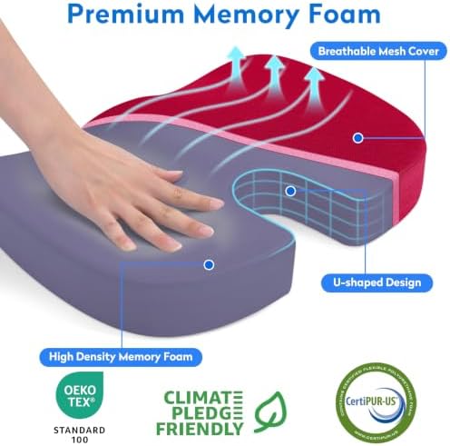 CushZone XXL Memory Foam Seat Cushion - Image 2