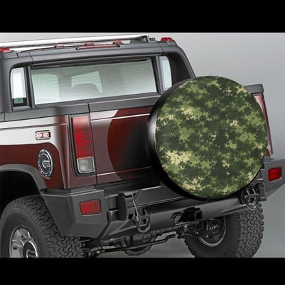 Spare Tire Cover，Army Green Camo Camper Spare Tire Cover Waterproof Sun - Image 2