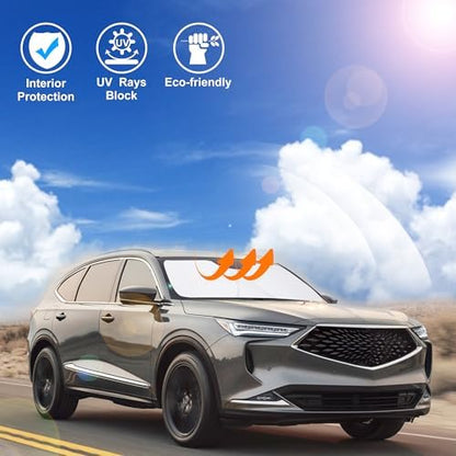 Windshield Sun Shade for 2021-2026 Acura MDX Accessories - Image 4