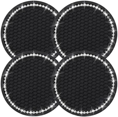 4PCS Bling Coasters, Crystal Car Cup Coaster, Rhinestone Universal Vehicle Anti by Yousheng