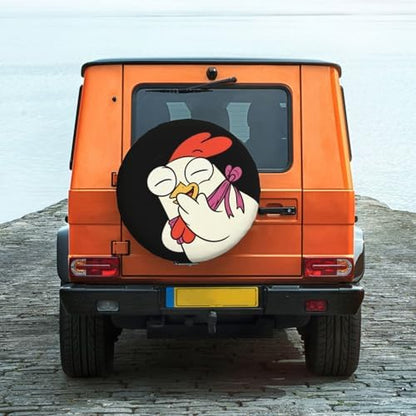 Funny Chicken Bro Spare Tire Cover Waterproof Wheel Cover 14 Inch Universal Fit - Image 2