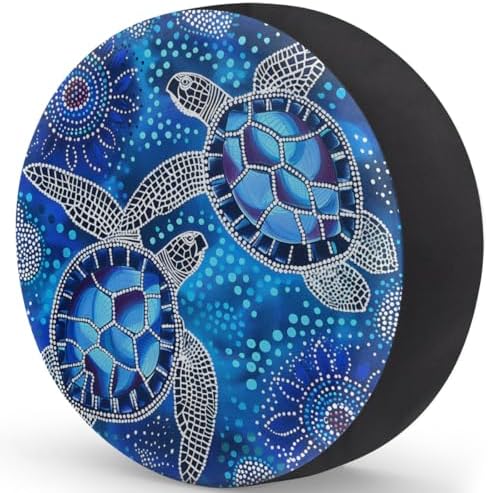Rv Spare Tire Cover Wheel Galaxy Blue Turtle Tire Covers Wheel Protectors - Image 2