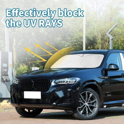 INSAUTO Windshield Sun Shade for 2019-2025 BMW 3 Series 328i M340i M3, Front - Image 5