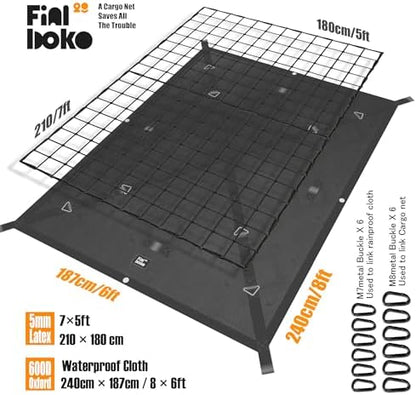 Highly Elastic Cargo Net for Pickup Truck Bed, Cargo Net Cover Suitable for - Image 2