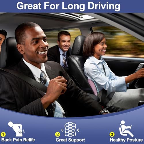 BYMECOST Lumbar Support Pillow for Car, Memory Foam Car Back Cushion - Image 3