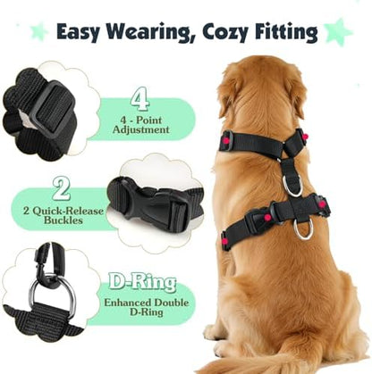 Pawaboo Dog Seat Belt Harness for Car, Seatbelt Harness - Image 5