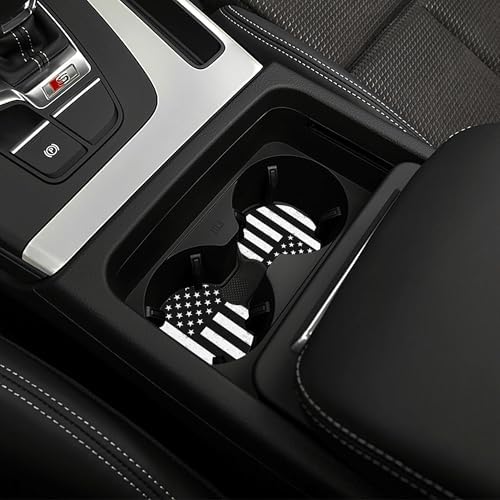 American Flag Black Steering Wheel Cover 15 in + 2 Pieces USA Car Coasters - Image 7