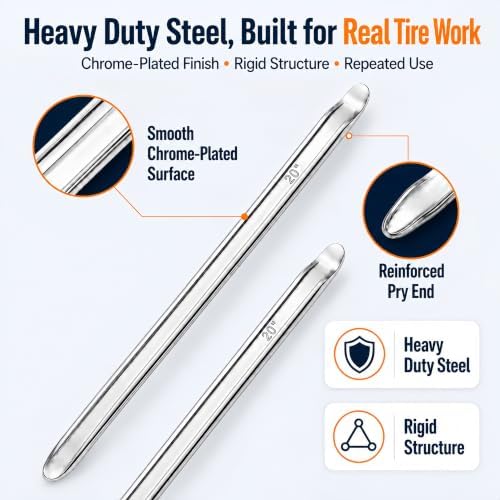 COZILO 20 Inch Tire Spoons, 2 Pack Heavy Duty Tire Irons - Image 3