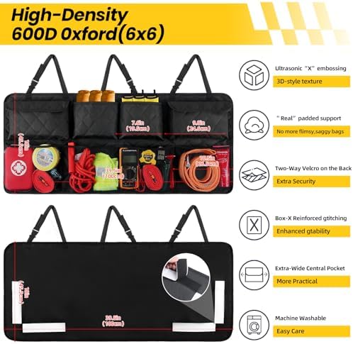 Car Trunk Hanging Organizer 3D Textured Ripple Design, - Image 4
