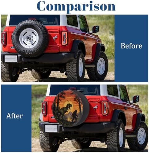 Bigfoot Dinosaur Spare Tire Cover Wheel Covers Protectors Waterproof Dust-Proof - Image 5