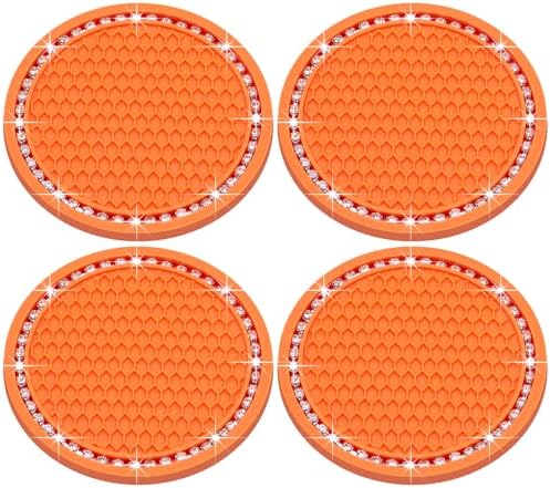 4PCS Bling Cup Holder Coaster, 2.75 Inch Auto Car Cup Holder Insert Coasters by MEAJOO