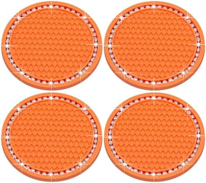 4PCS Bling Cup Holder Coaster, 2.75 Inch Auto Car Cup Holder Insert Coasters by MEAJOO