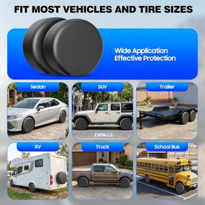Moonet Thickened PVC Leather Tire Cover, Universal Fit 40-42" - Image 3