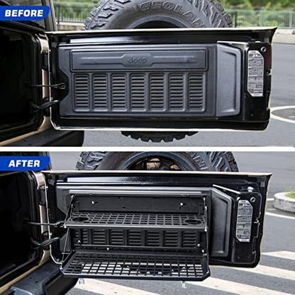 Tailgate Table Rear Foldable Cargo Shelf Aluminum Alloy Storage Shelf MOLLE - Image 2