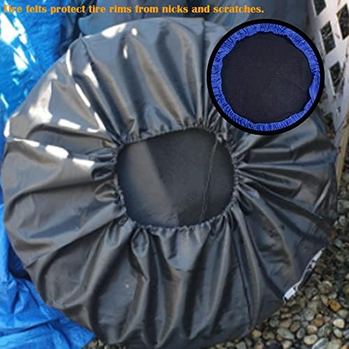4 Pcs Tire Wheel Felts Covers Skyour 21.4in Lightweight Dustproof Scratch Tote - Image 3