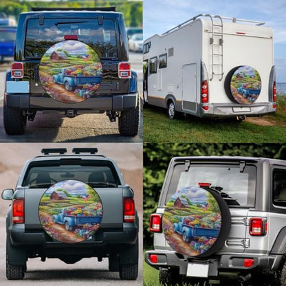 Garden Spare Tire Cover 15in Spare Wheel Covers Tire Storage Cover - Image 6
