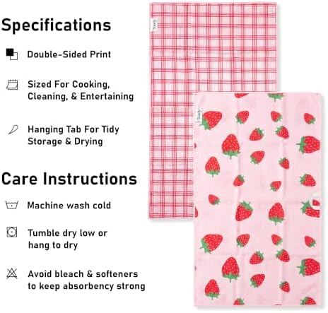 Kitchen Towels Set of 2, Double-Sided 16x28 Microfiber Waffle Weave Dish Towels - Image 7