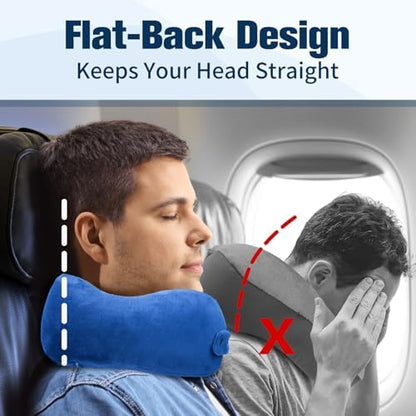 Cirorld Neck Pillow for Traveling, Travel Pillows for Airplanes Dark Blue - Image 4