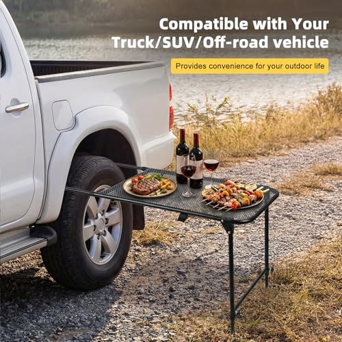 Camping Table for Tire Mount, Unfolded Size 40x19.7x32.7 Inches Portable - Image 7