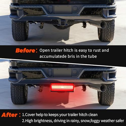 Hitch Cover with LED Light, 6 Rows and 216 pcs LED Chips 6 Mode - Image 6