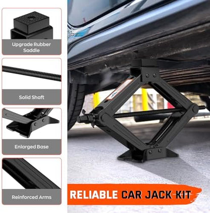 Universal Car Jack Kit Scissor Jack - Image 5