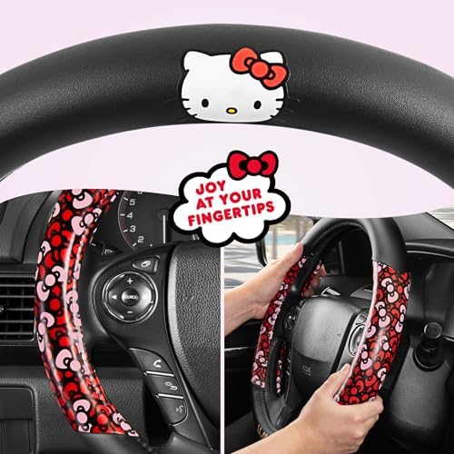 Hello Kitty Steering Wheel Cover, Official Sanrio Car Steering Wheel Cover - Image 5