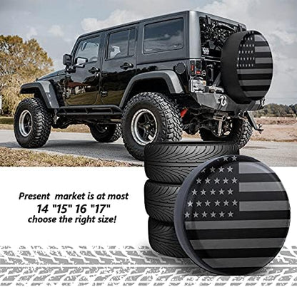 American Flag Spare Tire Cover Fit - Image 6