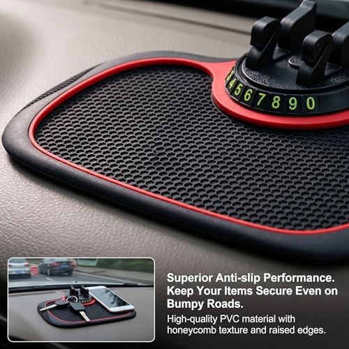 Multifunction Car Anti-Slip Mat, Large Sticky Pad & Rotatable Phone Holder & - Image 4