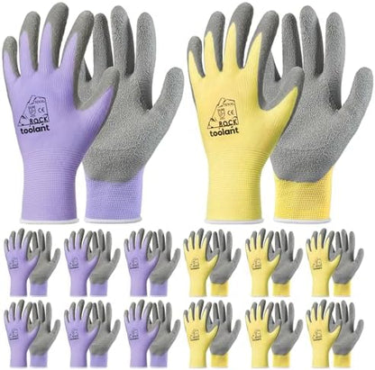 toolant Crinkle Latex Work Gloves, 12 Pairs by toolant