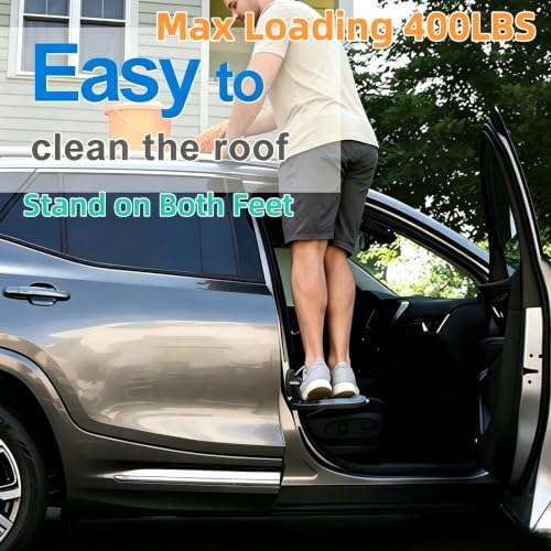 Extended Car Door Step for Roof Access, Foldable Aluminum Alloy - Image 4