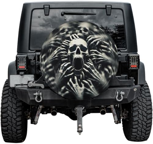 ThuhaTree Store Zombie Skull Horror Halloween Spare Tire Cover by Custom