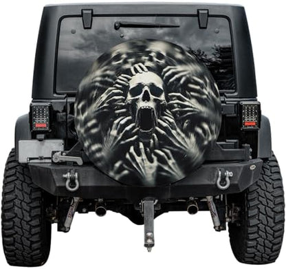 ThuhaTree Store Zombie Skull Horror Halloween Spare Tire Cover by Custom