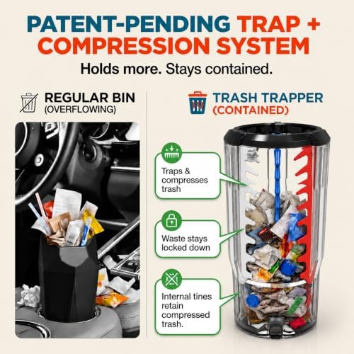 Trash Trapper Car Trash Can Cup Holder | Trash Can - Image 3
