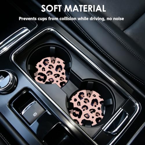 2 Pack Car Coasters，2.75-inch Neoprene Non-Slip Cup Holder Coasters - Image 2