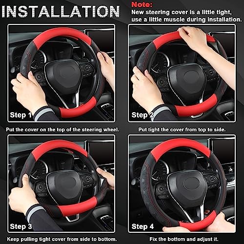 GIANT PANDA Microfiber Leather Steering Wheel Cover - Image 7
