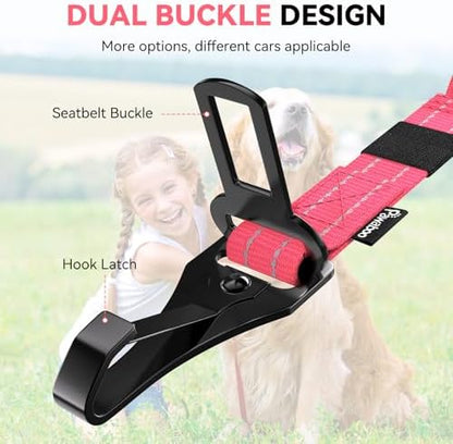Pawaboo 2Pack Dog Car Seatbelt, 3-in-1 Dog Tether - Image 3