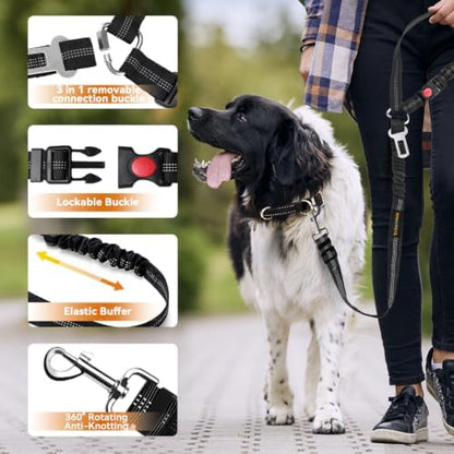 Dog Seat Belt, Durability Retractable Dog Car Harness Adjustable Dog Seat Belt - Image 5