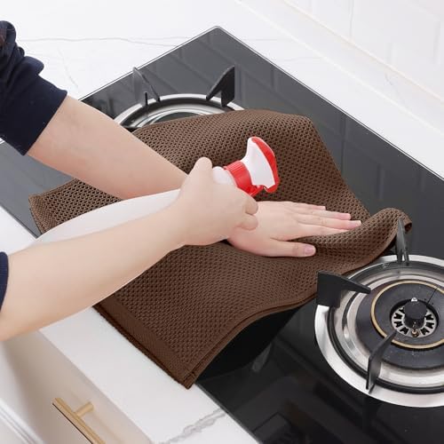 Homaxy 100% Cotton Waffle Weave Kitchen Dish Towels 8-Pack - Image 5