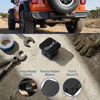 Blessed Tow Hitch Covers Heavy Duty Rubber Trailer Hitch Cover 2" Receiver Plug - Image 3