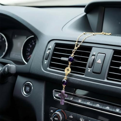 Cross for Car Mirror Hanging, Drive Safe Rear View Mirror Cross Ornament Charm - Image 6