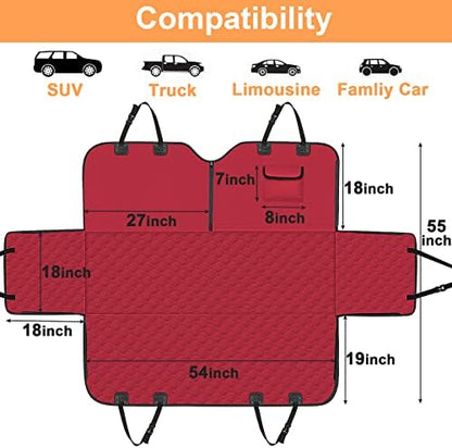 Mancro Dog Car Seat Cover, Waterproof Back Seat Pet Cover - Image 6