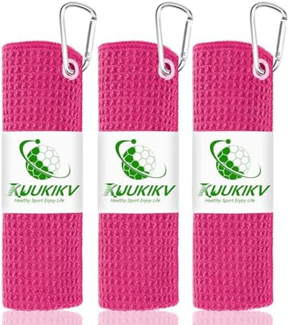 3 Pack 16" X 16" Golf Towels for Golf Bags by KuukikvDirect