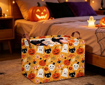 Rectangle Kids Baskets Halloween Basket Candy Storage Bin - Image 4