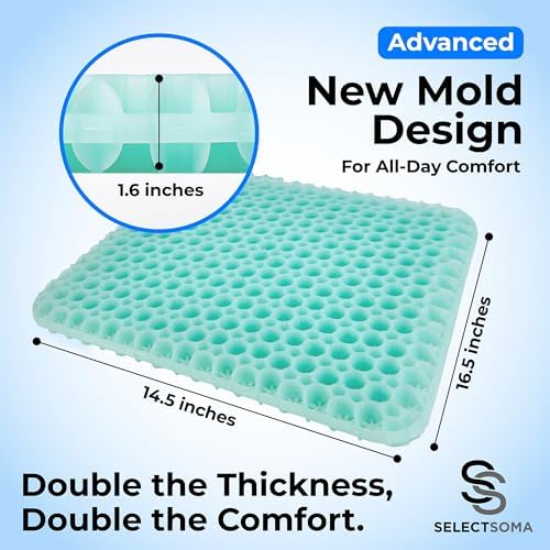Gel Seat Cushion for Sitting, Pressure Relief for Tailbone and Back - Image 5